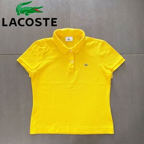 LACOSTE ラコステ 刺繍ロゴスタンダード ポロシャツ イエロー サイズは掲載写真をご確認下さい。