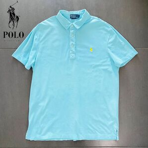 POLO RALPH LAUREN ポロ スモールポニー 半袖 ポロシャツ ライトブルー sizeL(180/100A)