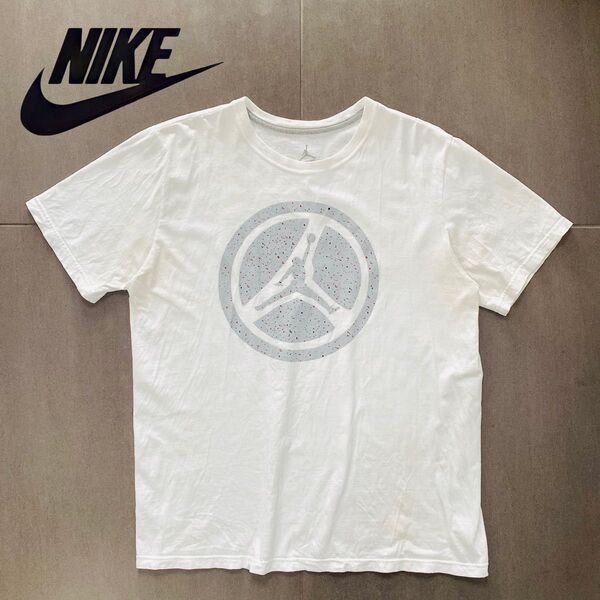 エアジョーダン NIKE ビッグプリントTシャツ ホワイト Lサイズ