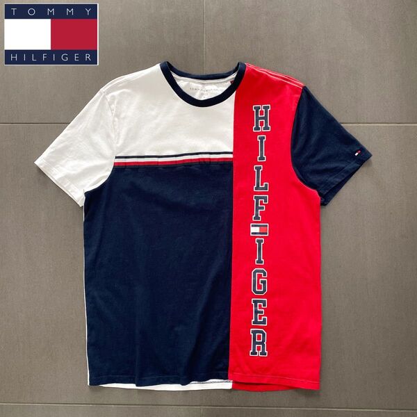 トミーヒルフィガー ビッグプリント クルーネックカットソーTシャツ Mサイズ