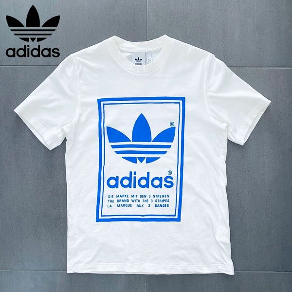 adidas アディダス トレフォイルビッグプリント ヴィンテージTシャツ ホワイト Mサイズ