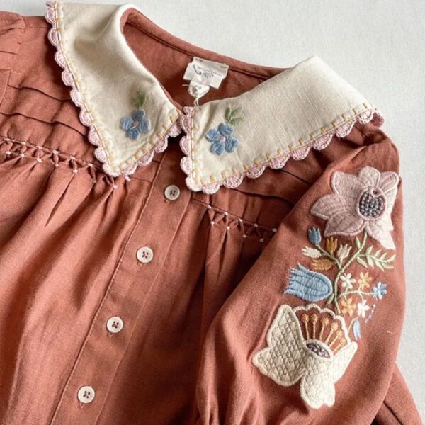 Apolina kids - 刺繍blouse 2-3Y
