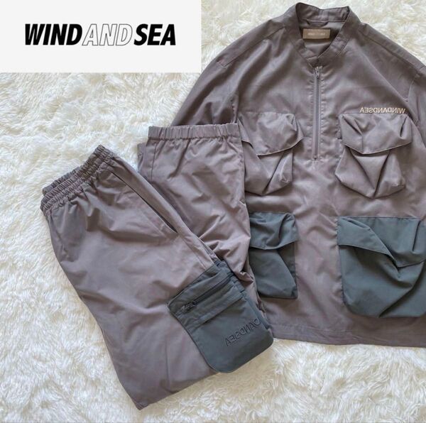 WIND AND SEA ウィンダンシー シャカシャカ ナイロン セットアップ Lサイズ 美品 バナナマン 設楽 さん 着用モデル