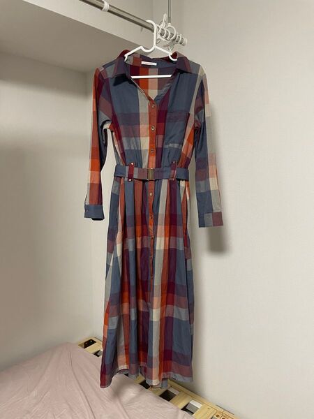 Redyazel チェックワンピース チェック柄シャツワンピース