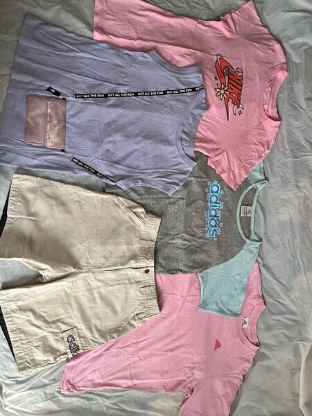 adidas、NIKE、パーソンズ 、GU Tシャツ、adidas ハーフパンツ 6点まとめ売り 全部150cm ガールズ