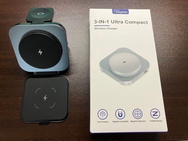 3-in-1 ワイヤレス充電器 usb-cケーブル欠品