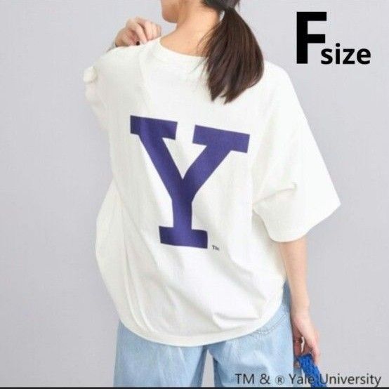 【新品】Yale University ビッグシルエットTシャツ オフホワイト FREE coen