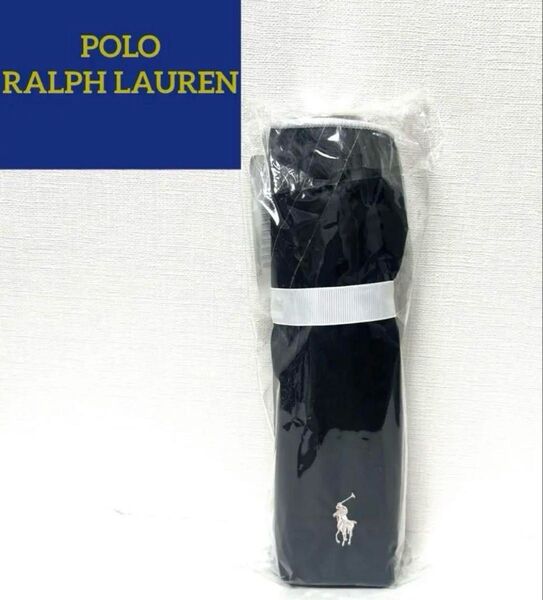 新品 ポロ ラルフローレン 折りたたみ 折り畳み傘 日傘 晴雨兼用 ブラック ワンポイント