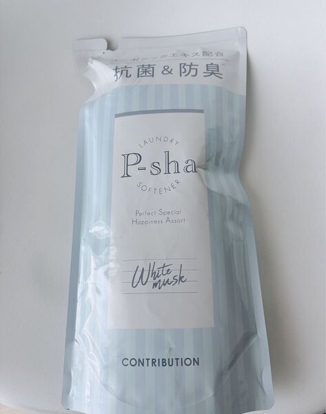 新品未使用 P-sha パーシャ ホワイトムスクの香り つめかえ用 480ml ニッシー 柔軟剤
