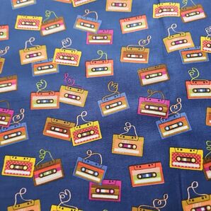 USAコットン COTTON+STEEL ネイビー 2m カセットテープ
