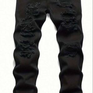 US UKドリル ダメージジーンズ 黒AMIRI mnml