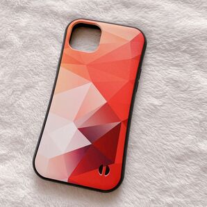 iPhone14Plusケース ジオメトリック柄 ポリゴン 耐衝撃 バンパー ケース iPhone