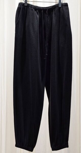 COMOLI 25SS シルクネップドローストリングパンツblack size2