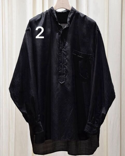 COMOLI 25SSウールシルクプルオーバーシャツ size2+サマーウール半袖Tシャツ size3