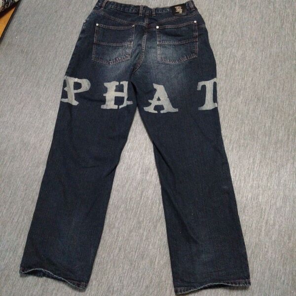 今だけ価格!PHAT FARM ファットファーム デニムパンツ ジーパン ストリート スケーター B系 オーバーサイズ