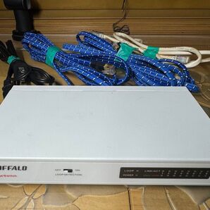 値下げ更新【BUFFALO スイッチングハブ】LSW5-GT-8NS/WH 8ポートGiga対応 LANケーブル付き美品