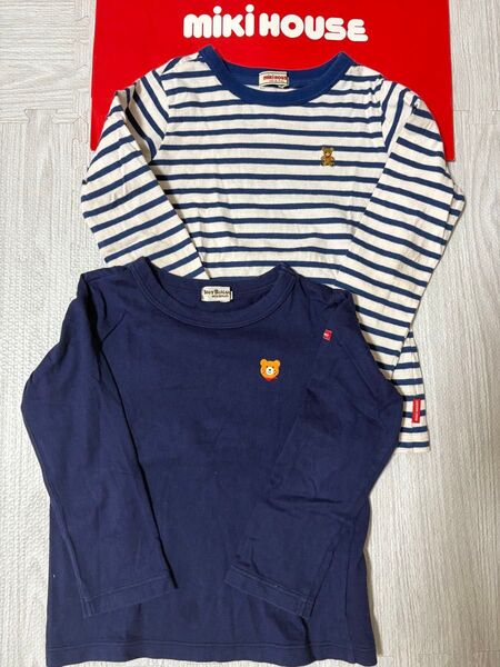 ミキハウス ロンTシャツ長袖2枚セット