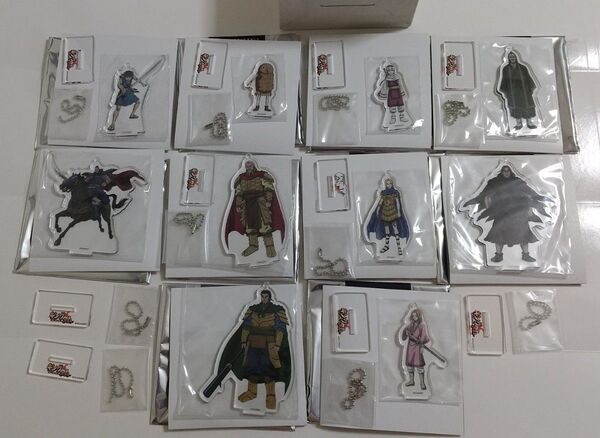 キングダム アクスタ10個セットA 王騎将軍 信 河了貂 羌 昌文君 ひょう公 楊端和 煖 蒙武 蒙恬