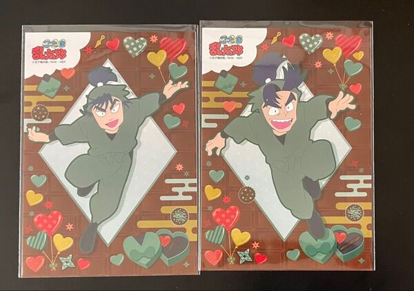 忍たま ファミマプリント ブロマイド L判 ばれんたいん 食満留三郎 潮江文次郎