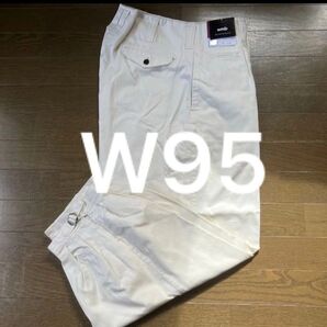 W95溶接作業ズボン綿100%ホワイト ニッカポッカ ガス溶断 グラインダー