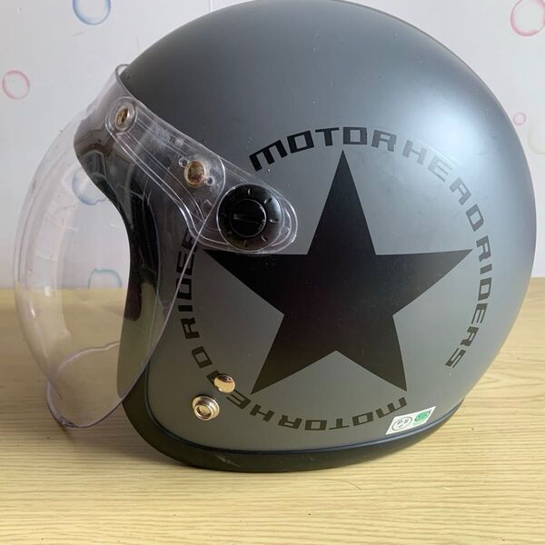 MOTOR HERD ハーフヘルメット、グレー、バイク FREE (58-59cm)