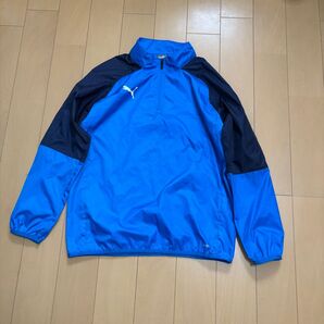 【美品】プーマ ピステ 青 男の子 150 サッカー ウィンドブレーカー PUMA 防風 ジャケット