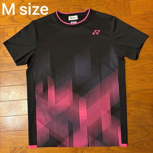 YONEX バドミントン ユニフォーム ゲームシャツ M size ブラック×ピンク