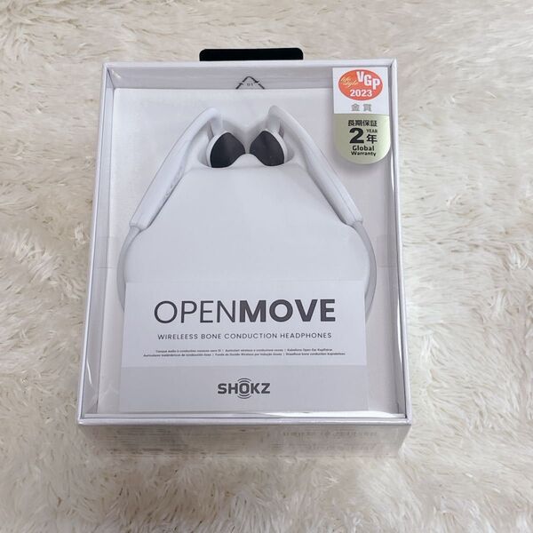 SHOKZ OPENMOVEワイヤレスヘッドホン骨伝導イヤホン ホワイトS661 OpenMove ショックス