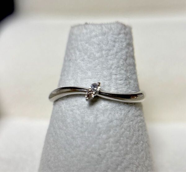 美品 ダイヤモンド リング プラチナ pt900 8.5号 0.03ct 指輪
