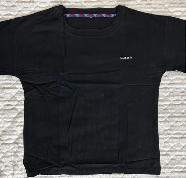 SUKESEM メンズ半袖Tシャツ 夏 ブラック 4XL