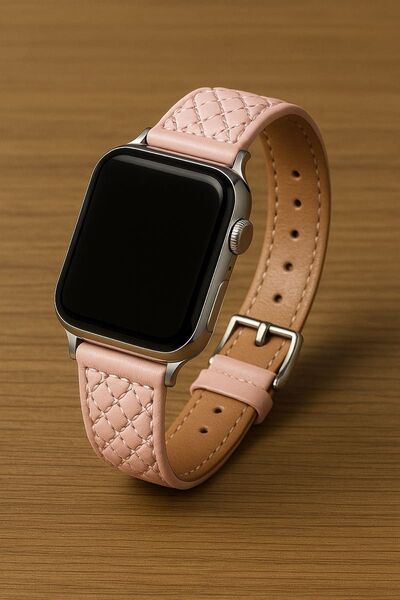 apple watch バンド レザー iWatch Ultra SE ( 42mm 44mm 45mm 49mm ,ピンク)