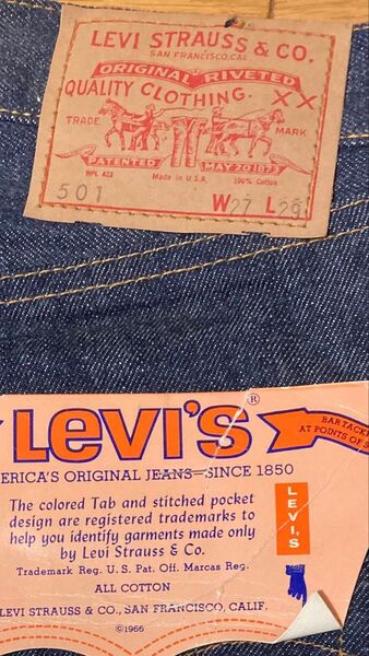 リーバイス501 ビッグE デッドストック!60s w27 66 キッズ 前期 XX