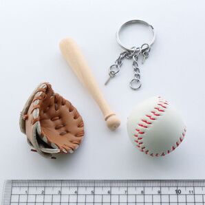 野球 ベースボールキーホルダー バット グローブ ミニチュア ぬい撮り