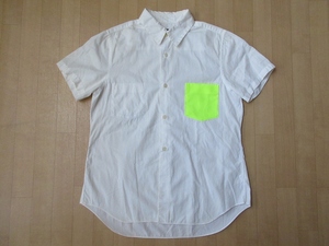 Сделано в Японии Black Comme des Garcons Ad2010 1G-B025 Цветный карманный рубашка с коротким рукавом