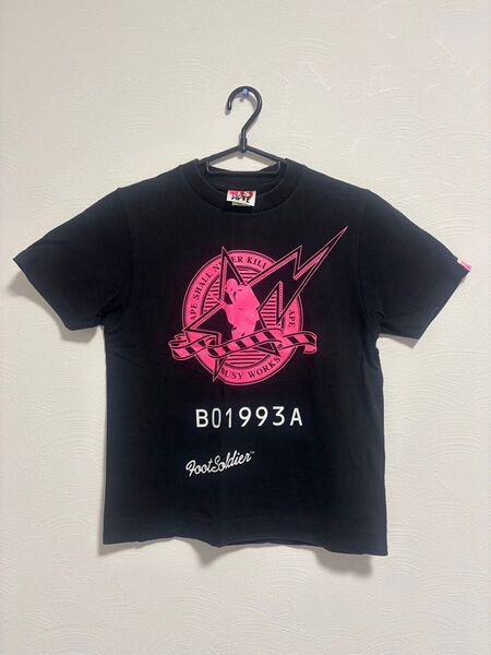 A BATHING APE Tシャツ B01993A Foot Soldier エイプ ロゴT