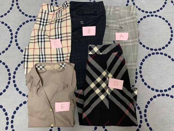 BURBERRY バーバリー バーバリーロンドン ウィメンズ シャツ スカート パンツ 5点まとめ売り LONDON