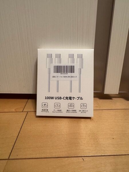 USB Cケーブル 100W 2M 2本セット
