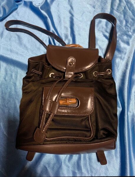 GUCCI オールドグッチ バンブー リュック バック エナメル
