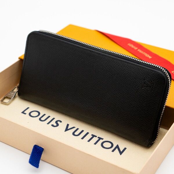 ルイヴィトン 長財布 タイガ ヴェルティカル Louis Vuitton ヴィトン ラウンドファスナー ブラック メンズ