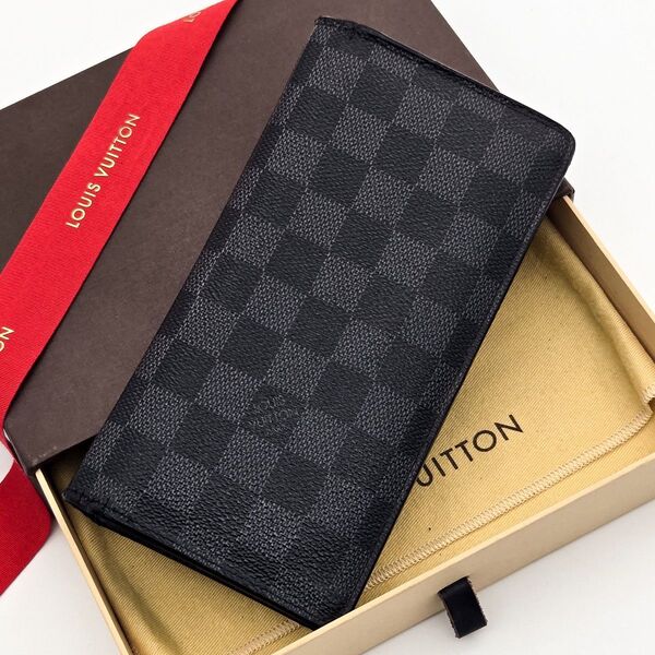 ルイヴィトン 長財布 ダミエグラフィット ポルトフォイユ ブラザ ブラック ヴィトン Louis Vuitton メンズ