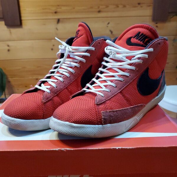 NIKE ナイキ ルナブレーザー ミッド レッド 赤 ハイカットスニーカー 27.5