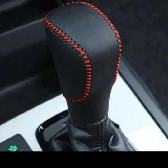 シフトノブ カバー レザー レッドステッチ