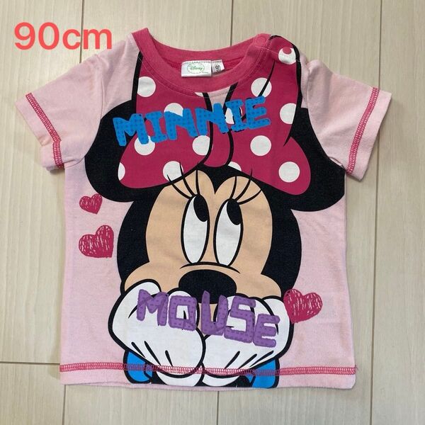 【Disney】 ミニーマウス Tシャツ 90cm ピンク
