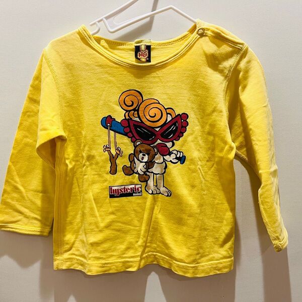 HYSTERIC MINI ヒスミニ ヒステリックミニ 長袖Tシャツ 90センチ イエロー 子供服 キッズ