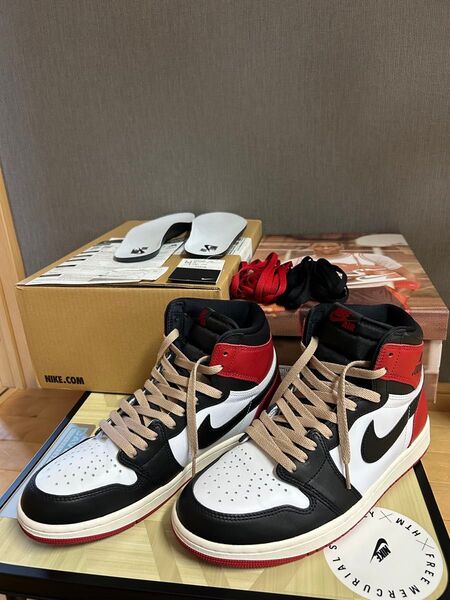 27cm Nike Air Jordan 1 Retro High OG Black Toe つま黒 ナイキ ジョーダン US9