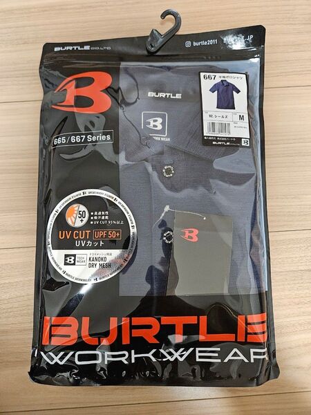 BURTLE バートル 半袖ポロシャツ M ネイビー 667 92.シールズ