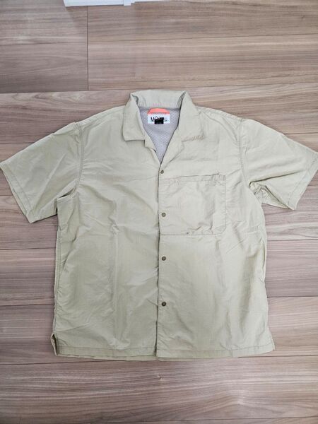 MANASTASH マナスタッシュ オープンカラーベントシャツ 7195002 半袖シャツ 開襟 L ベージュ