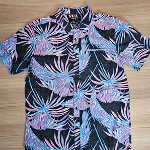 Hurley ハーレー 半袖シャツ アロハシャツ ハワイアンシャツ 総柄 L CLASSIC FIT 古着