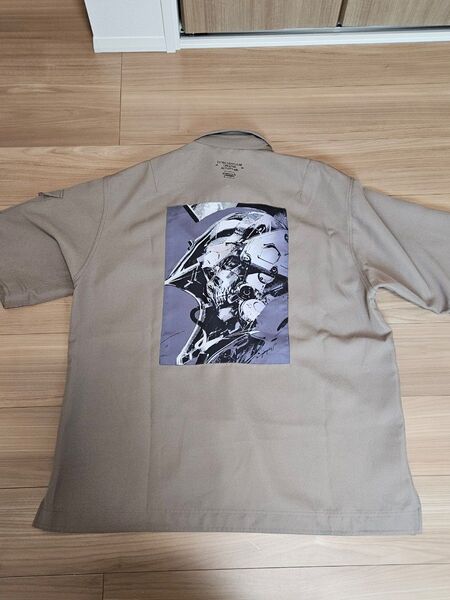 GU ジーユー オーバーサイズシャツ(5分袖) KOJIMA PRODUCTIONS 半袖シャツ XL ベージュ
