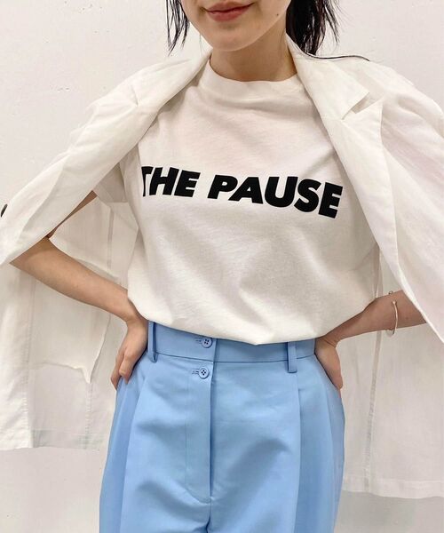 Whim Gazette ウィムガゼットTHE PAUSE Tシャツ ホワイト